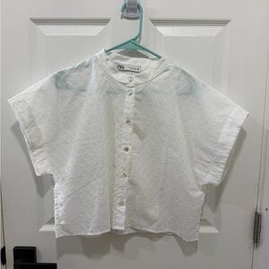 Zara Kids Cream Button Down Shirt